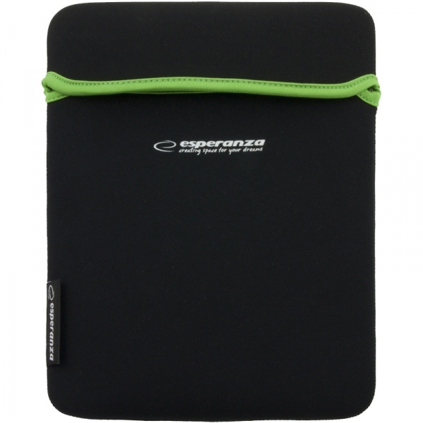 Esperanza Neopren taske til tablet 9,7" Et172G Sort/grøn