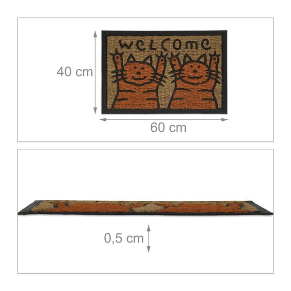 Dørmåtte kokosfiberkatte