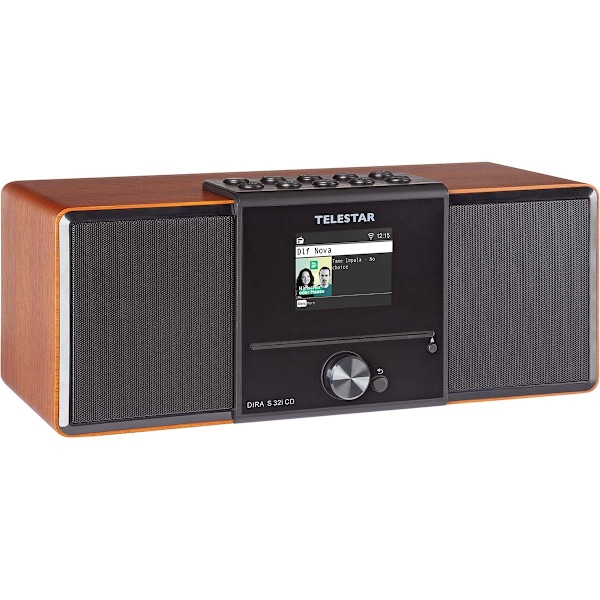 DIRA S32i CD EWF Multifunktionel stereoradio med cd-afspiller DAB+ / FM / Internet / Bluetooth Wood