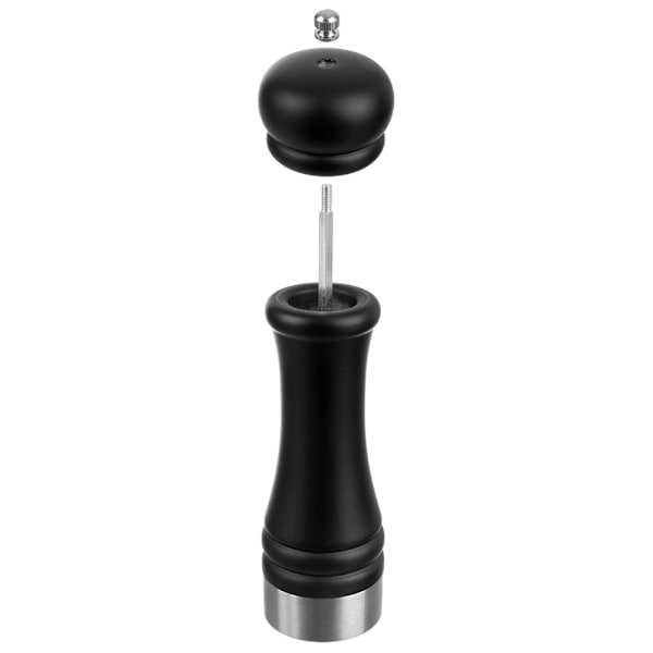 Pippuri- ja suolamylly puinen musta 21,5 cm
