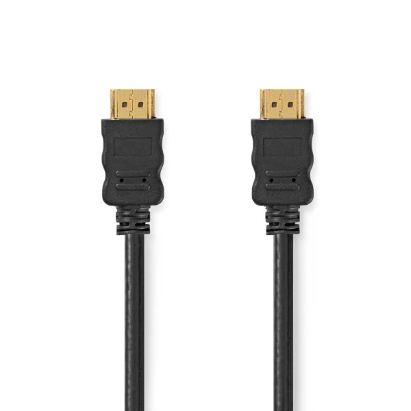High Speed ​​HDMI ™ kabel med Ethernet | HDMI™ Kontakt | HDMI™ Kontakt | 4K@30Hz | ARC | 10.2 Gbps | 7.50 m | Rund | PVC | Svart | Blister