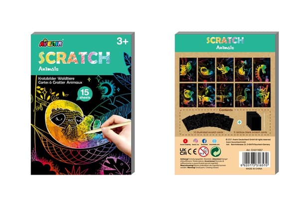 Avenir Mini Scratch Book Skogsdjur