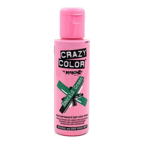 Halvvarig färg Emerald Green Crazy Color Nº 53 (100 ml)