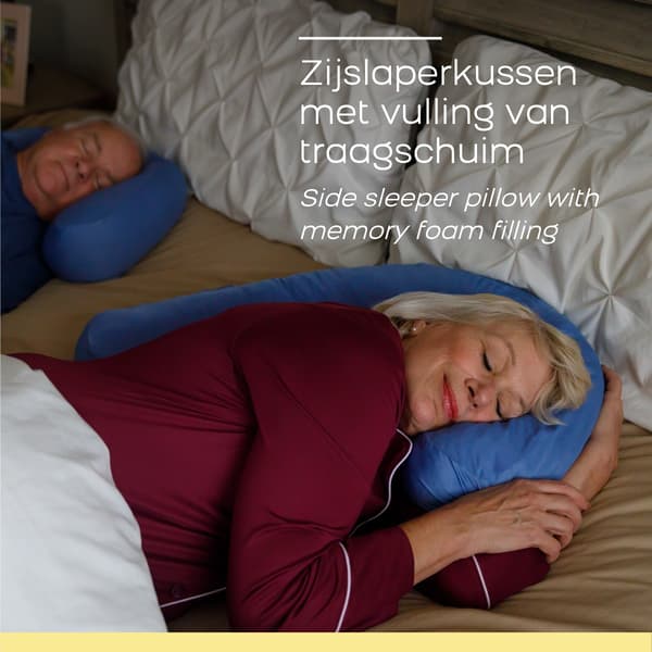 Sidepude i memory foam – J-formet design