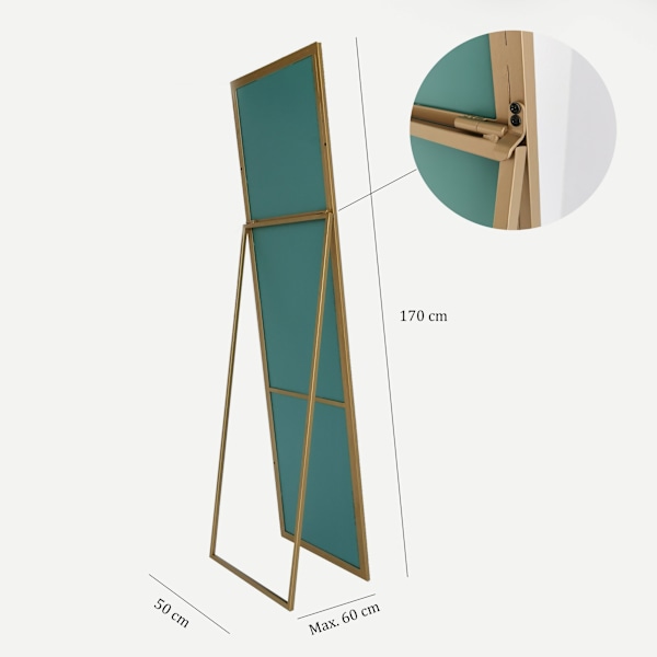 Cheval Mirror Cool - Guld