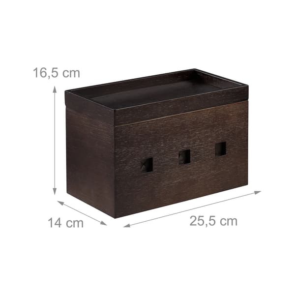 Kabelbox Bambu Mörkbrun