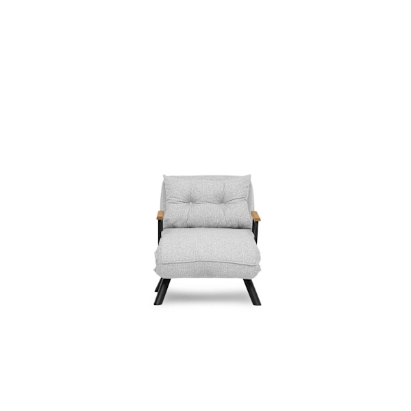 1-sædet sovesofa Sando Single - Teddy stof - Grå