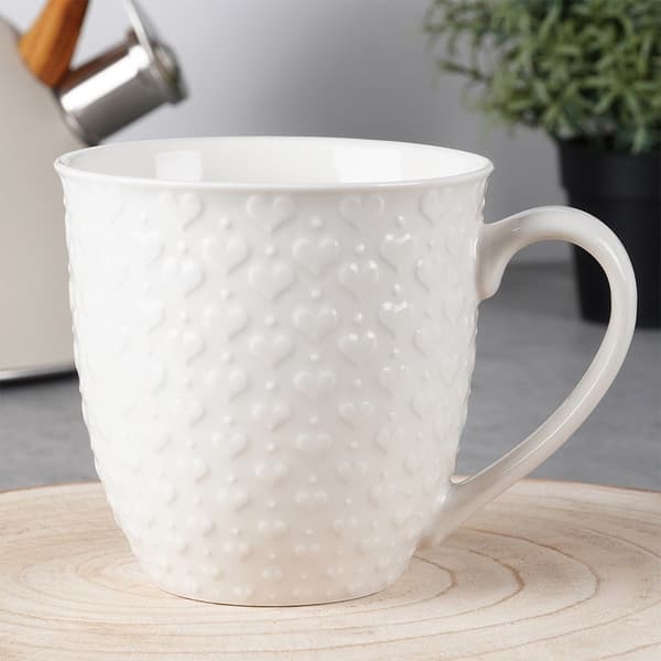 Keramisk Mugg med Hjärtan - Perfekt för Alla Tillfällen
