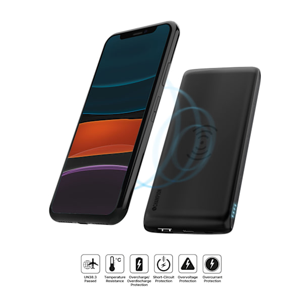 Power Bank 10000 mAh 12W + langaton lataus