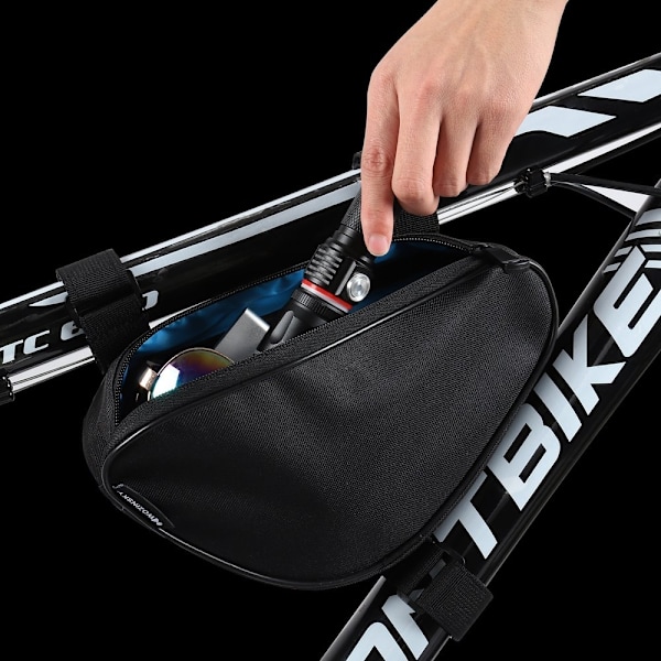 Cykeltaske til cykelstel 1,5 l, sort