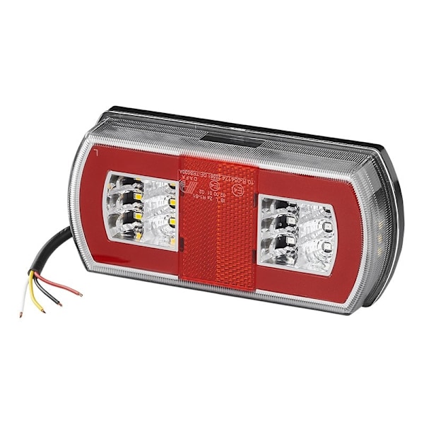 Baglygte 5 funktion 225 x 105 mm 43LED venstre