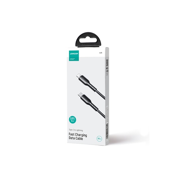 Kabel til iPhone Flash-Charge Series USB-C - Lightning 30W 1m sort