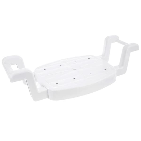 Justerbar vit badsits, 58-77 cm, slitstark plast