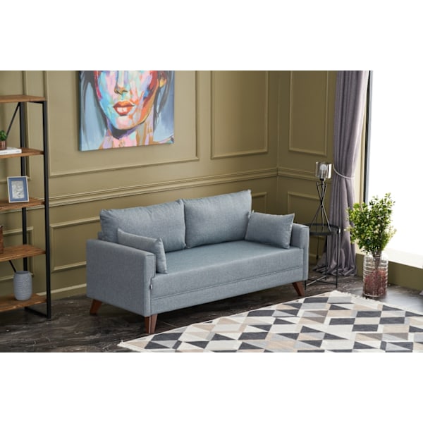 2-sæders sofa Bella Soft İkili Koltuk - Blå