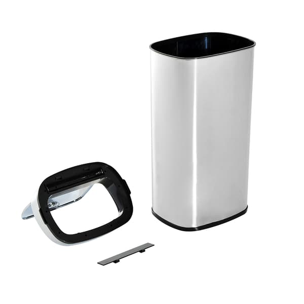 Automatisk Affaldsbeholder Med Sensor, Køkken, Rustfrit Stål, Sølv, 68L