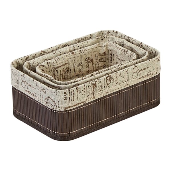 Bambu säilytyskori - 3 kpl sarja