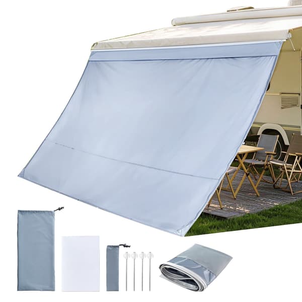 Markise til campingvogn, solskærm, 2 x 3,3 m, passer til 3,5 m, UV50+