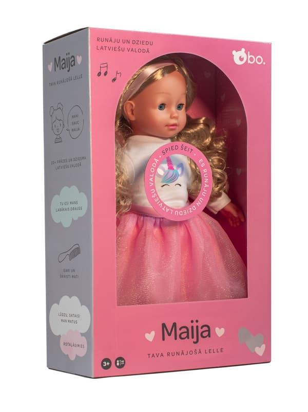 Bo. Interaktiv dukke "Maija" (taler lettisk), 40 Cm