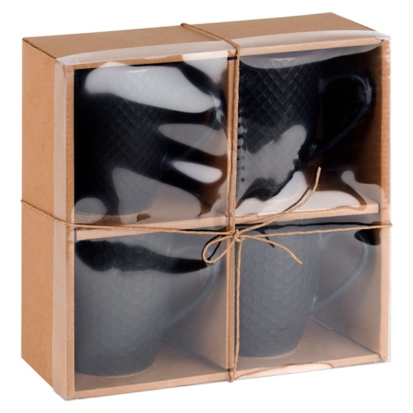 Sorte keramiske krus 400 ml 4 stk.