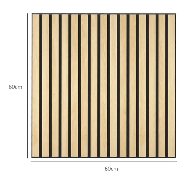 Akustikpaneler 4 delar 60 x 60 cm 3D väggpaneler, DIY akustikpaneler, väggpaneler för vardagsrum, hemmakontor, studio, ek