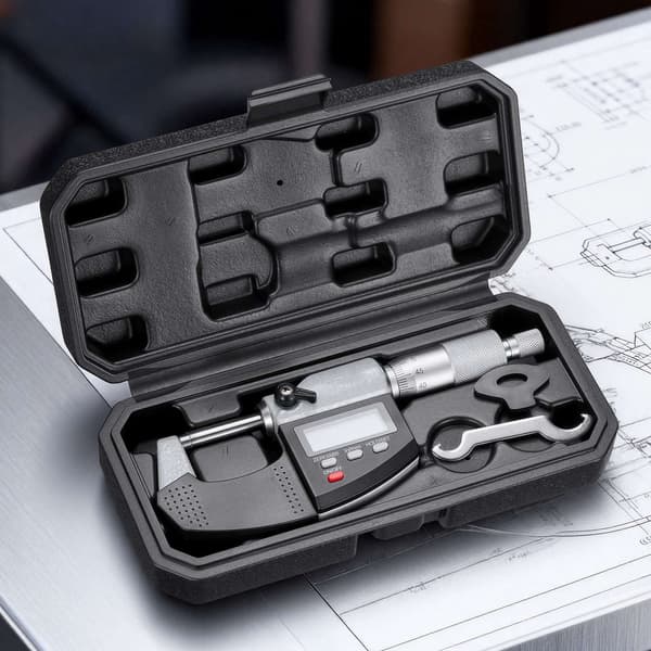 Digital utvändig mikrometer 0-25,4 mm, 0,001 mm LCD
