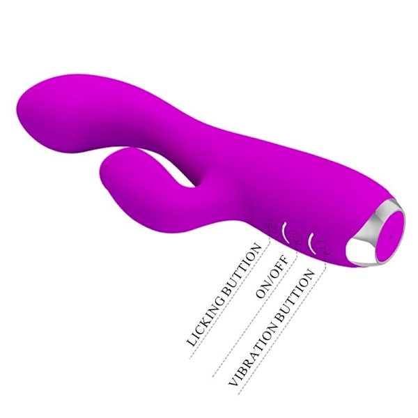 Pretty Love - Gloria Genopladelig Rabbit Vibrator-Vandtæt lilla