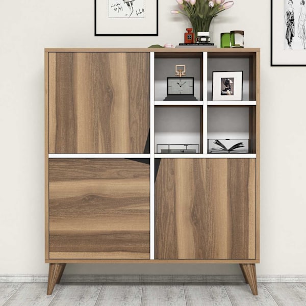 Multi Purpose Cabinet Pulse - Valnöt, Vit