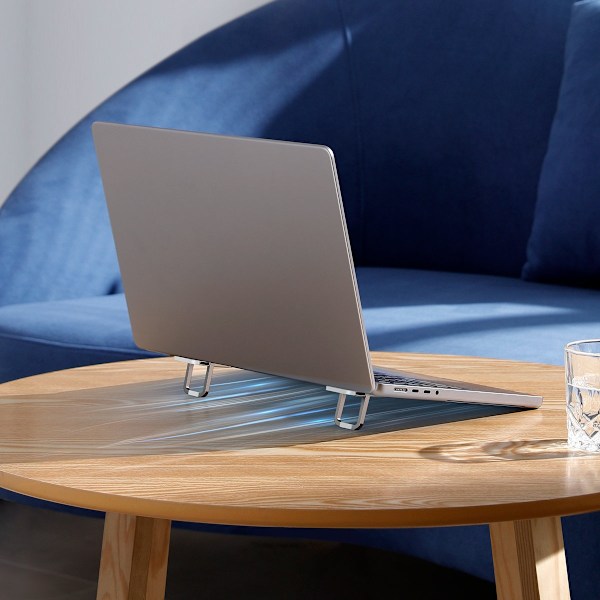 Laptop stativer, limet, foldbar, 2 stk. sølv