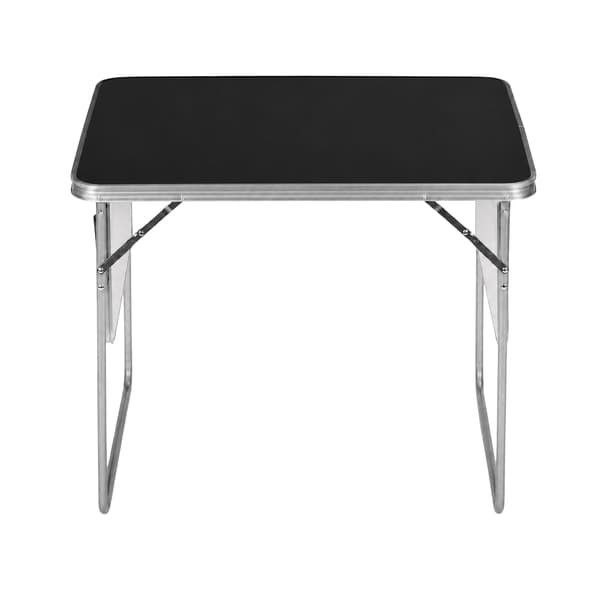 Campingbord 120x60 cm, foldbart med 2 hylder
