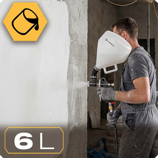 Pneumatisk väggspruta 6L med 3 munstycken