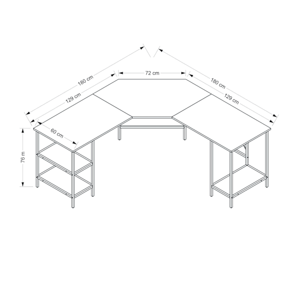Study Desk Power L - 8537 - Sort
