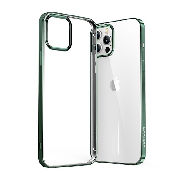 NBS ultratunt transparent fodral med metallram för iPhone 12 Pro Max grön