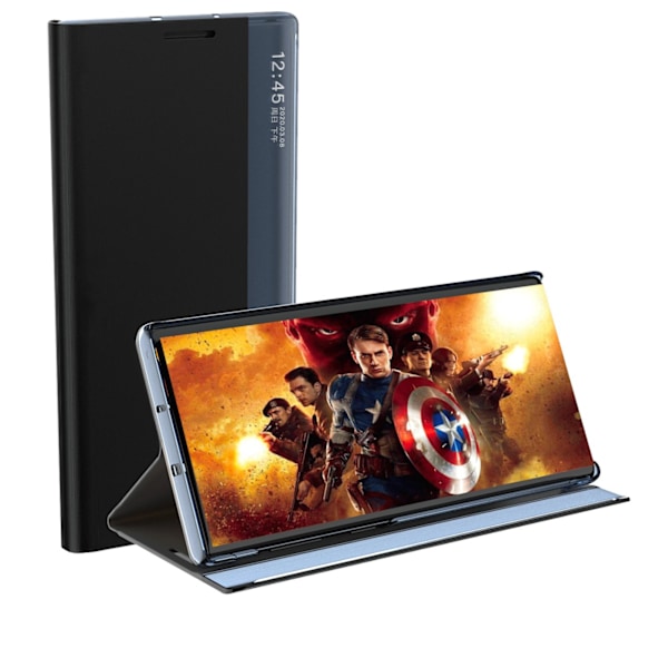 Cover med klap og stativ til Xiaomi Redmi 11A / Poco C55 / Redmi 12C New Sleep Case sort