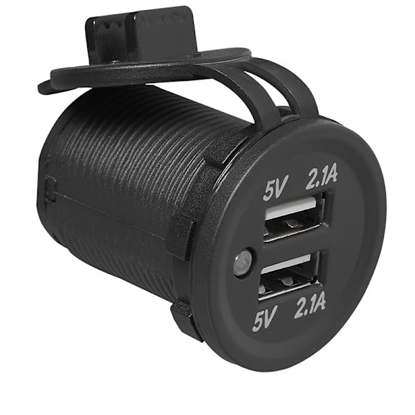 USB-portti kaksinkertainen uppoasennus tyyppi A 2x2100mA 12V/24V
