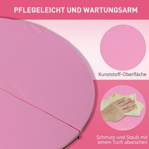 Pole Dance måtte, 5 cm tyk, 150 cm diameter, pink