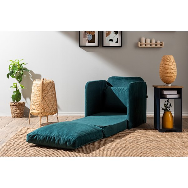 1-sædet sovesofa Saga Single - Petrol Green