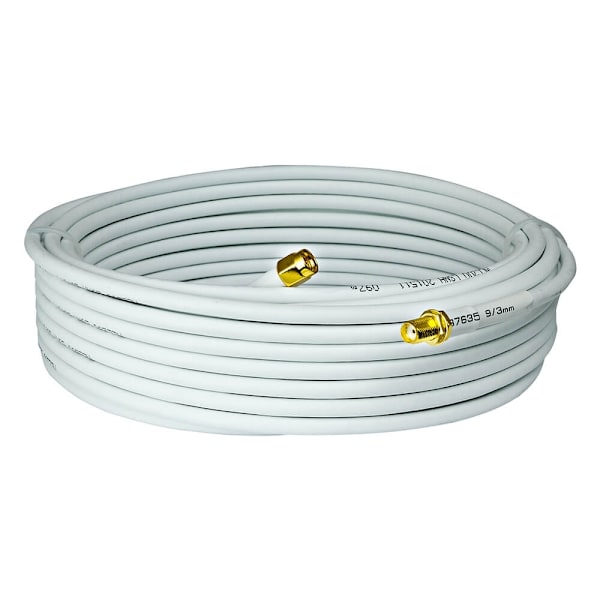 TELEVES-kaapeli SM-010 SMA-SMA uros-naaras 10,0 m valkoinen