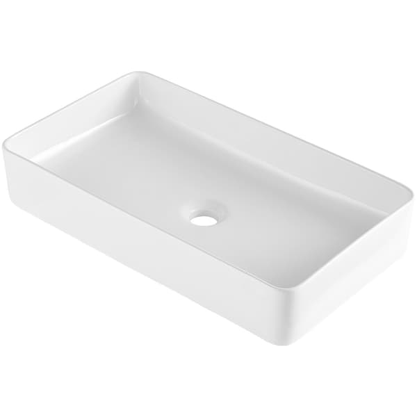 Rektangulär diskho, 61 x 33 cm vit keramik