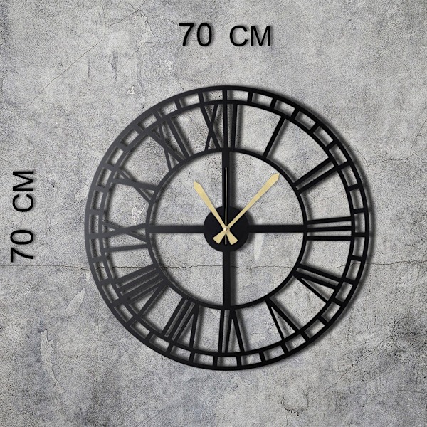 Dekorativ väggklocka i metall WATCH-038