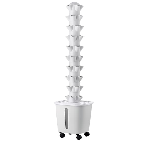 Hydroponisk tårn, 10-lags 50-pods, app-styring, 20 l