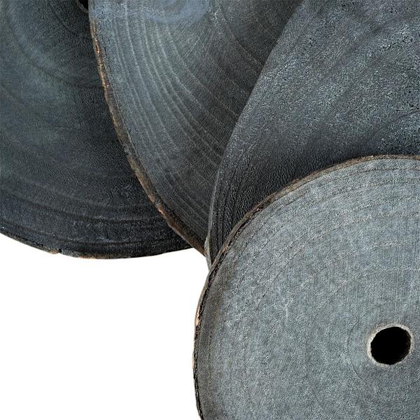4 kpl grafiitinvärisiä puukappaleita kuorella - Luonnollinen muotoilu