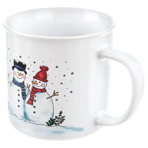 Keramisk snögubbemugg, 470 ml – Tål maskindisk