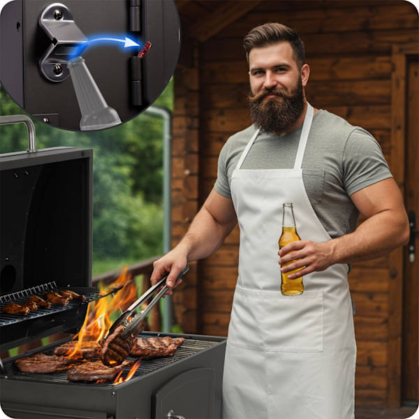 Berdsen BD-891 sort kulgrill med låg