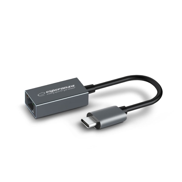 Esperanza Gigabit Ethernet 1000 Mbps sovitin USB C-Rj45
