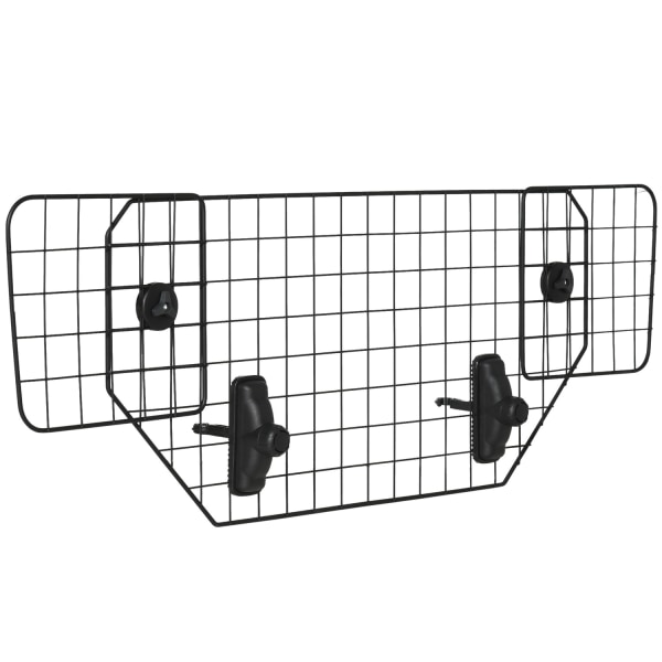 Dog Guard Universal Car Boot Gate, Justerbar Dog Gate Divider, Metal Sort, (90-120)X40,5 Cm