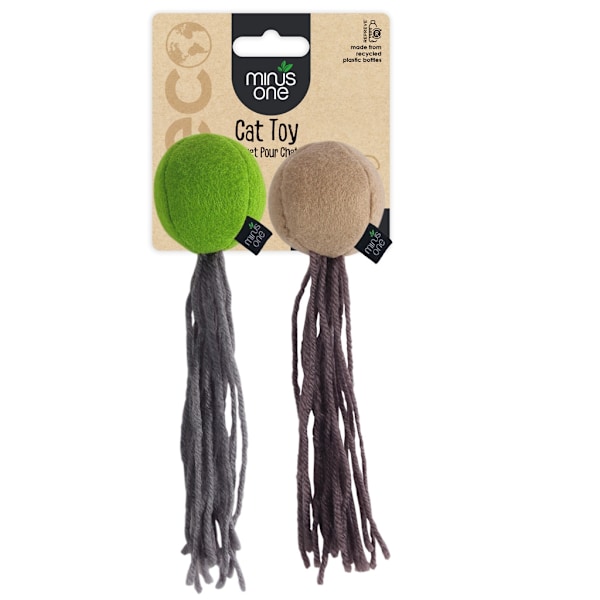 Miinus One Felt Cat Lelut - 2 Pack Balls