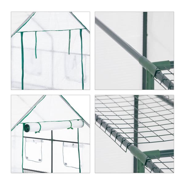 Walk-in kasvihuone 4 ikkunalla
