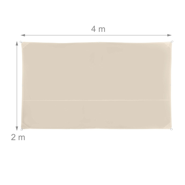 Solsegel rektangulär beige