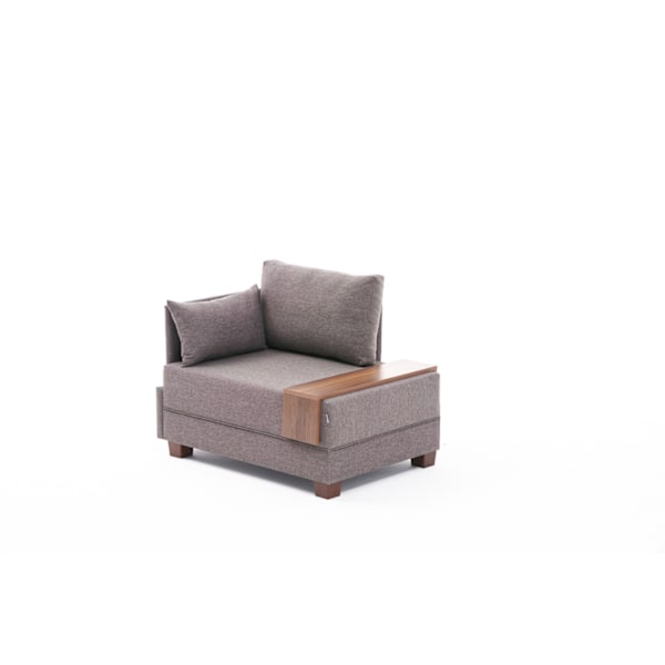 1-sits sofffluga vänster - brun
