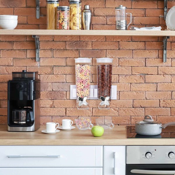 Müslidispenser dubbel för väggmontering